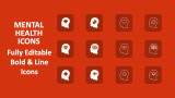 Mental Health Icons - Slide 1