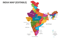 India Map (Editable) - Slide 1