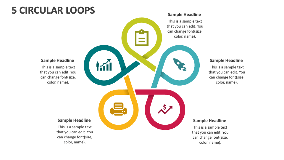 5 Circular Loops PowerPoint and Google Slides Template - PPT Slides