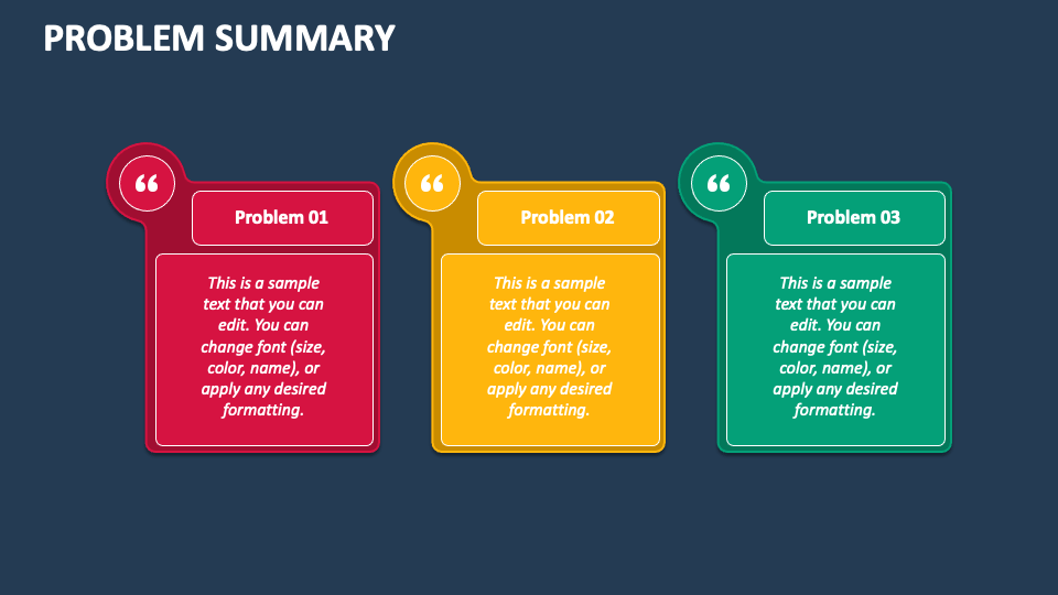 Problem Summary PowerPoint and Google Slides Template - PPT Slides