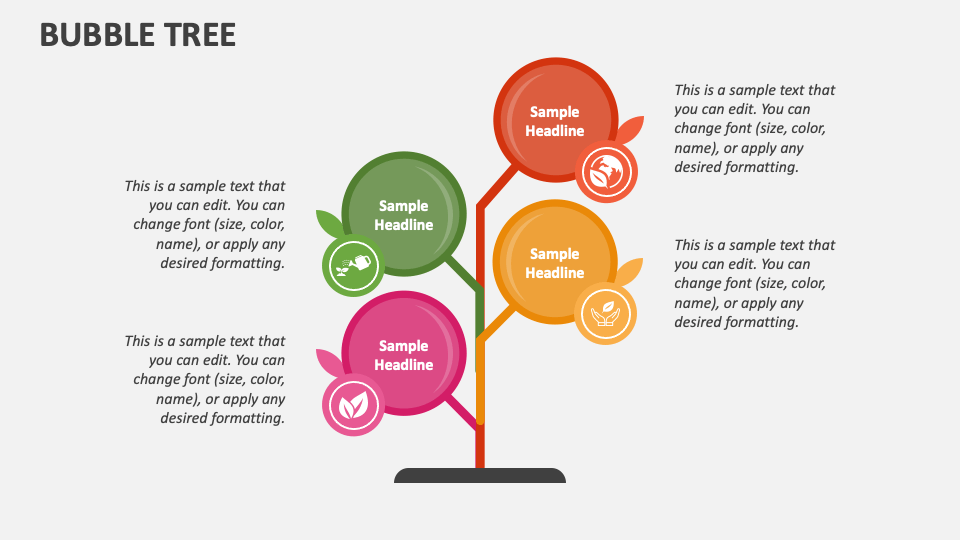 Bubble Tree PowerPoint and Google Slides Template PPT Slides
