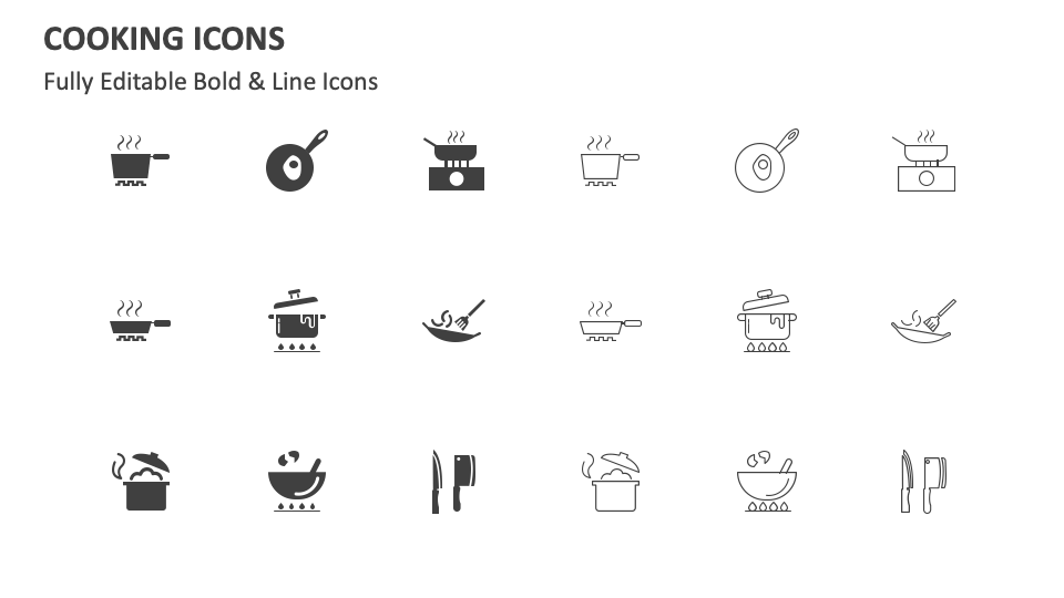 Cooking Icons for PowerPoint and Google Slides - PPT Slides