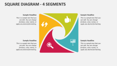 Square Diagram - 4 Segments - Slide