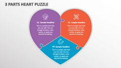 3 Parts Heart Puzzle - Slide 1