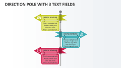 Direction Pole with 3 Text Fields - Slide 1