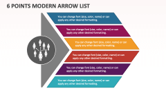 6 Points Modern Arrow List - Slide 1