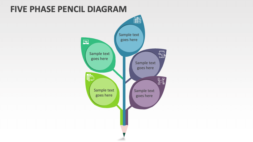 Five Phase Pencil Diagram - Slide 1
