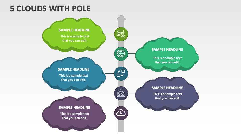 5 Clouds with Pole - Slide 1