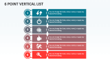 6 Point Vertical List - Slide 1