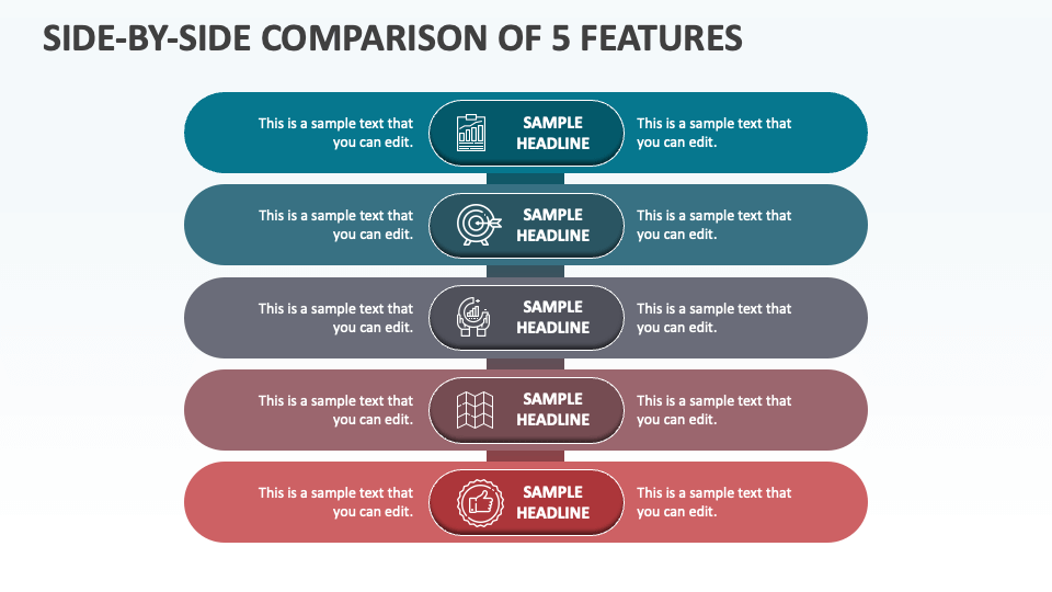 Side-by-Side Comparison of 5 Features - Slide 1