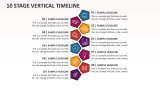 10 Stage Vertical Timeline - Slide 1