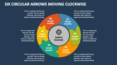 Six Circular Arrows Moving Clockwise - Slide 1