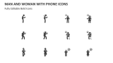 Man and Woman with Phone Icons - Slide 2