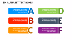 Six Alphabet Text Boxes - Slide 1