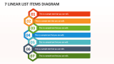 7 Linear List Items Diagram - Slide 1