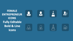 Female Entrepreneur Icons - Slide 1