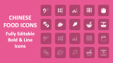 Chinese Food Icons - Slide 1