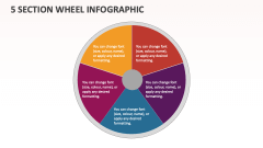5 Section Wheel infographic - Slide 1