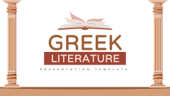 Greek Literature Presentation - Slide 1