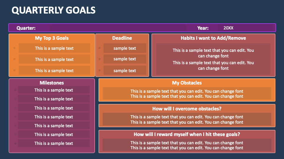 Quarterly Goals Powerpoint And Google Slides Template Ppt Slides Quarterly Goals Powerpoint And Google Slides Template Ppt Slides