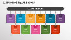 11 Hanging Square Boxes - Slide 1