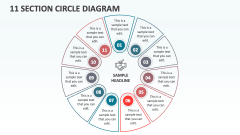 11 Section Circle diagram - Slide 1