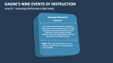 Level 8 - Assessing Performance (Retrieval) | Gagne's Nine Events of Instruction - Slide 14