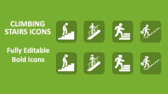 Climbing Stairs Icons - Slide 1