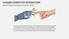 What is Human-Computer Interaction (HCI)? - Slide 1