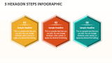 3 Hexagon Steps Infographic - Slide 1