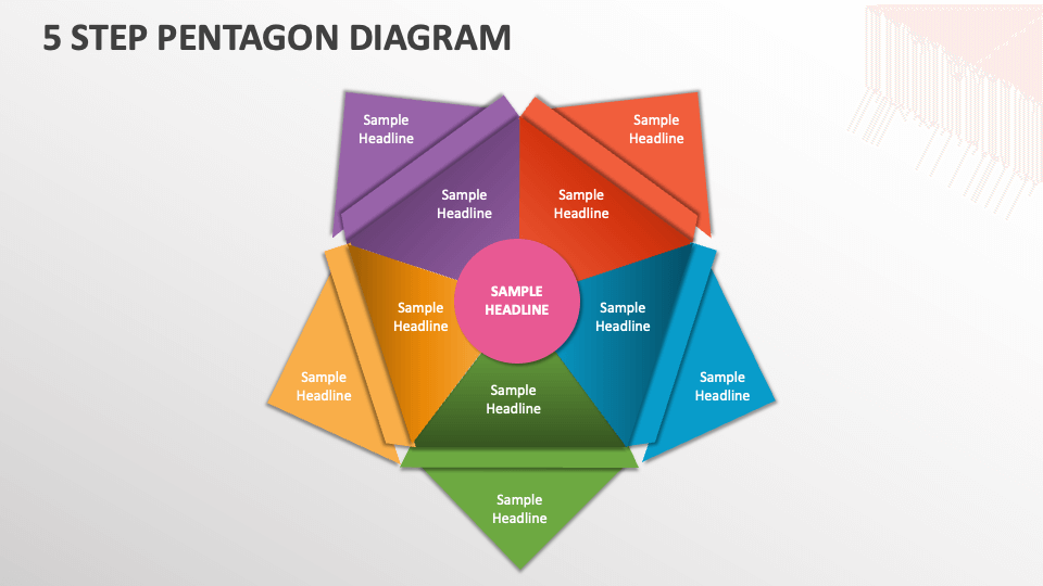 5 Step Pentagon Diagram - Slide 1