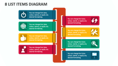 8 List Items Diagram - Slide 1