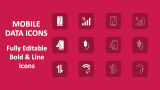 Mobile Data Icons - Slide 1