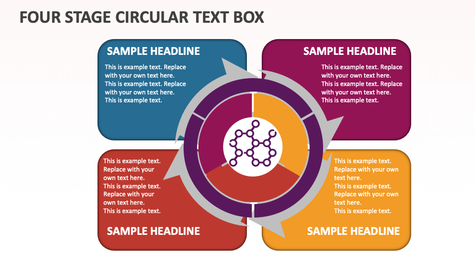 Four Stage Circular Text Box - Slide 1