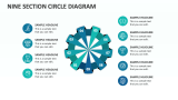 Nine Section Circle Diagram - Slide 1