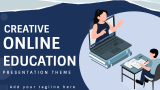Creative Online Education Presentation Theme - Slide 1