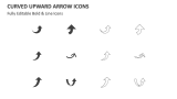 Curved Upward Arrow Icons - Slide 2