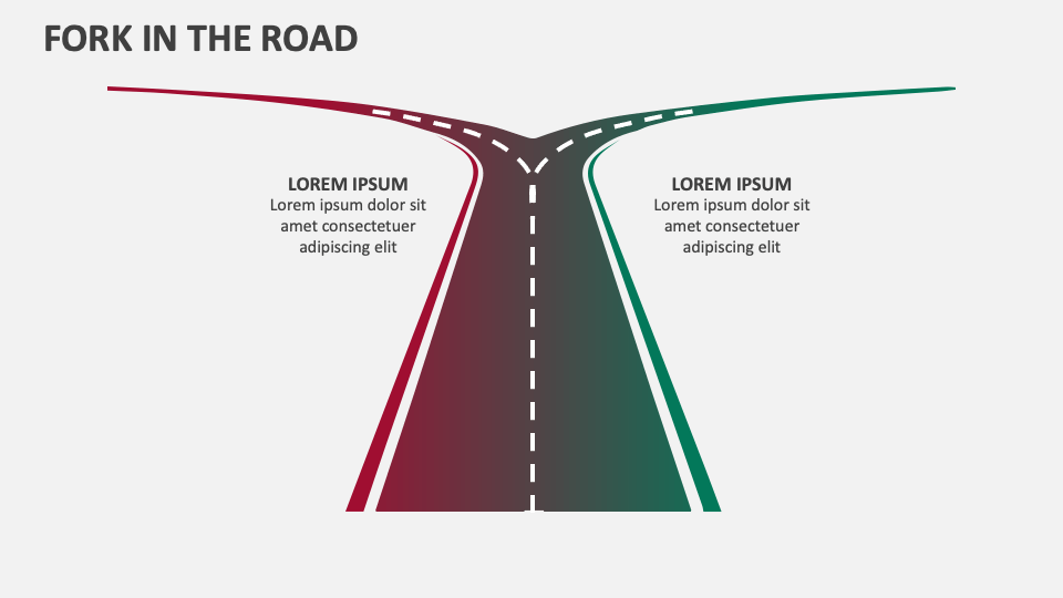 Fork in the Road PowerPoint and Google Slides Template - PPT Slides