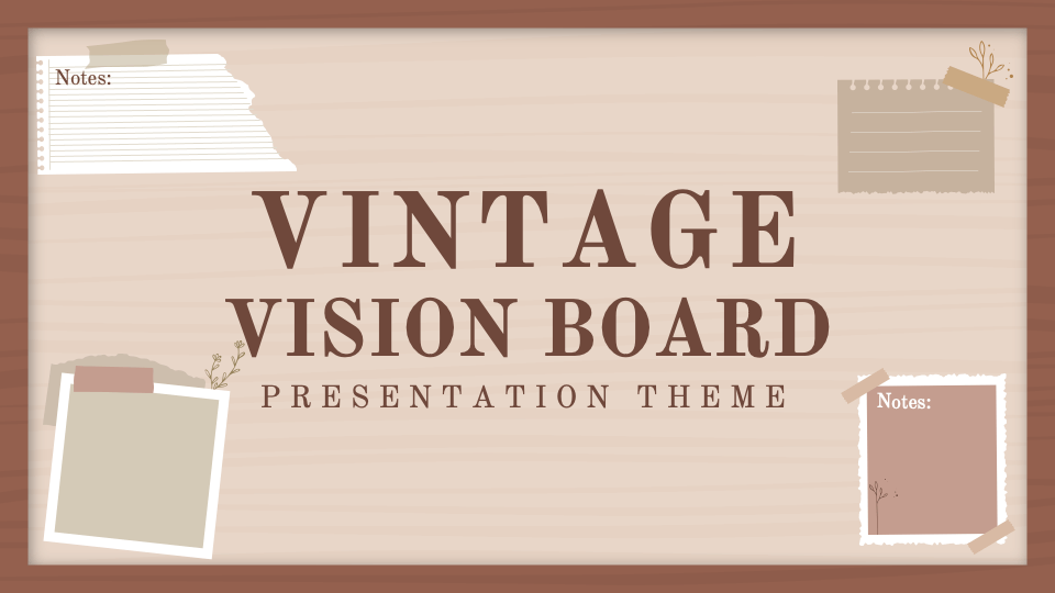 Vintage Vision Board Presentation Theme - Slide 1