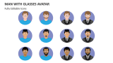 Man with Glasses Avatar - Slide 2