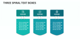 Three Spiral Text Boxes - Slide 1