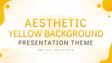 Aesthetic Yellow Background Presentation Theme - Slide 1