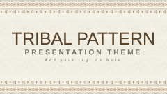 Tribal Pattern Presentation Theme - Slide 1