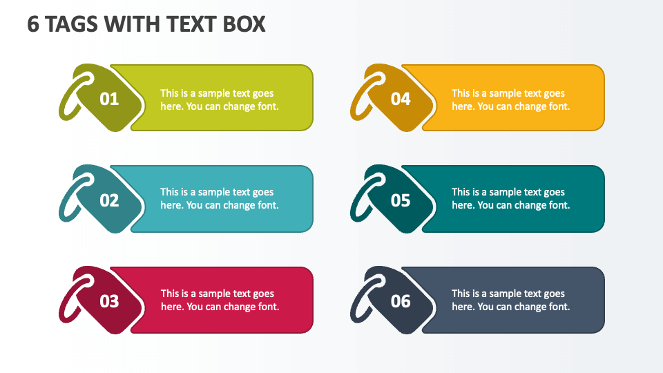 6 Tags with Text Box - Slide 1