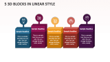 5 3D Blocks in Linear Style - Slide 1