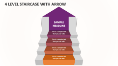 4 Level Staircase with Arrow - Slide 1