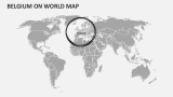 Belgium On World Map - Slide 2