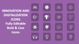 Innovation and Digitalization Icons - Slide 1