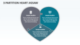 3 Partition Heart Jigsaw - Slide 1