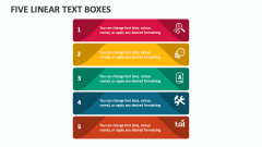Five Linear Text Boxes - Slide 1